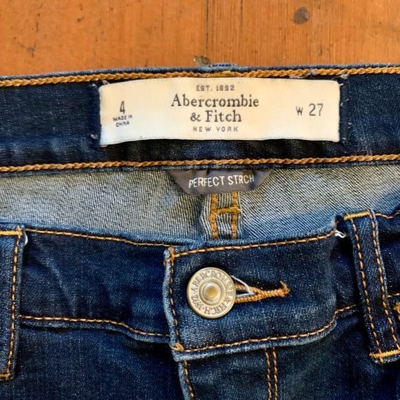 Abercrombie & Fitch Perfect Stretch Denim Blue Jeans Size 27 - Picture 3 of 10